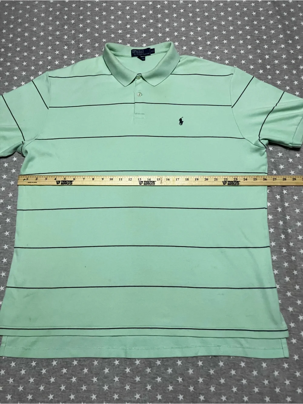 Polo by Ralph Lauren Polo Shitt Men’s. 2XL Mint Green Navy Strioed Big Pony